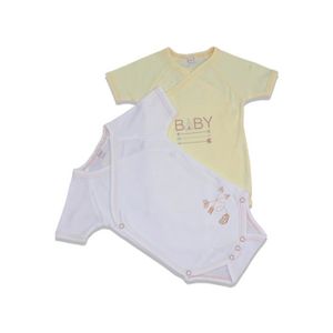 BODY Lot de 2 bodies manches courtes Fleches - 3 mois