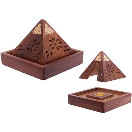 Boite Porte Encens Bois De Sheesham Elephants à Prix