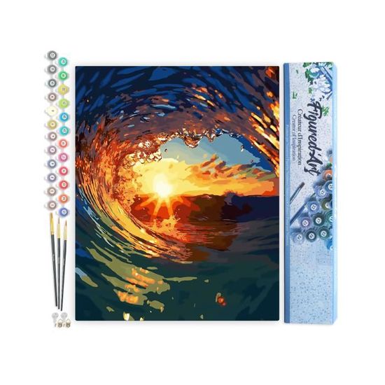 Peinture Par Numéros Cerisiers En Fleurs Avec Cadre - Loisir Créatif Adulte 20x30 Cm - 5