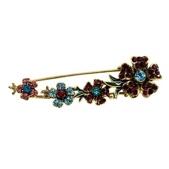 Lot De 4 Broches Clips Décoratives Pour Femmes – Faux Cristal, Vintage – Pour Pull, Châle, Sac, écharpe