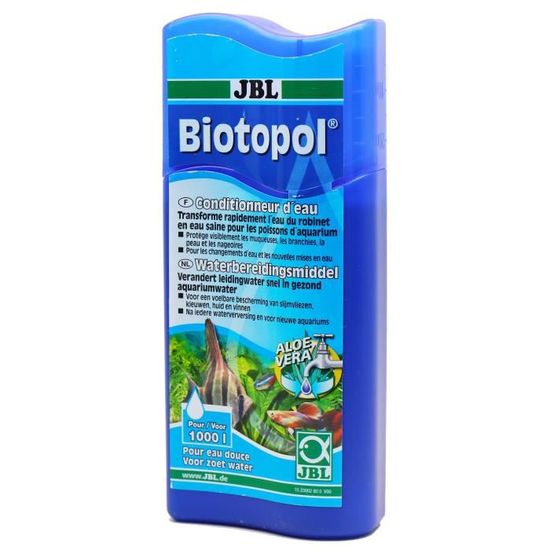 JBL BIOTOPOL conditionneur d'eau pour aquariums et tortues d'eau douce - flacon 250ML
