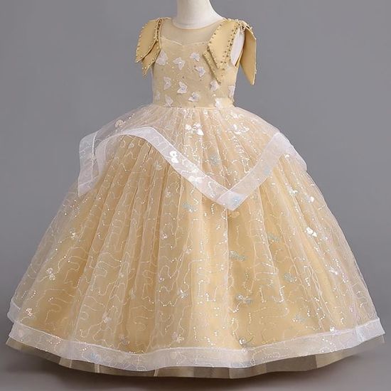 Happy Cherry Robe Tutu Princesse Bébé Fille Avec Ailes Papillon - Robe D'Été Cérémonie 9-12 Mois
