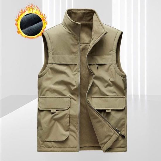 Veste de travail d'extérieur pour la pêche, gilet d'été pour homme