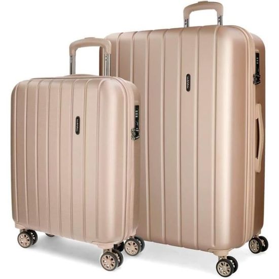 MOVOM Valise Cabine Wood ABS Rigide – Extensible 4 Roues Doubles TSA – Moyenne/Grande – Design Élégant Joumma Bags