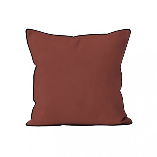Coussin Bohème Microfibre Lavée Vieux Rose 40x40 Cm - Style Déco Tendance Et Doux