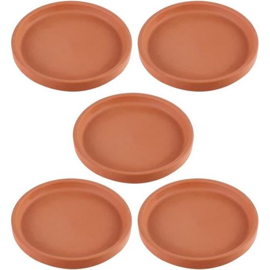 2 Soucoupes En Céramique Pour Plantes 17,8 Cm - Plateaux D'égouttement Bleus, Protection Sol Et Meubles | Pots D'intérieur - 4