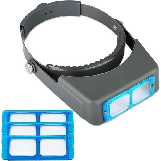Loupe serretête, loupe professionnelle à double lentille pour bijoux