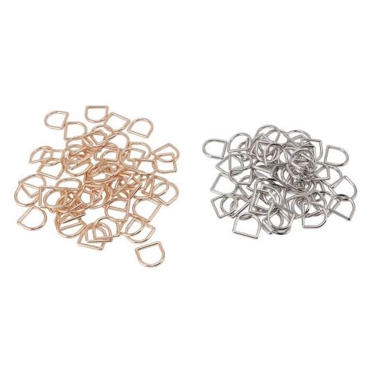 Patikil - 4 Anneaux En D En Acier Inox 304, Solides Et Soudés, Parfaits Pour DIY, Ceintures, Colliers Et Plus | 3x30mm