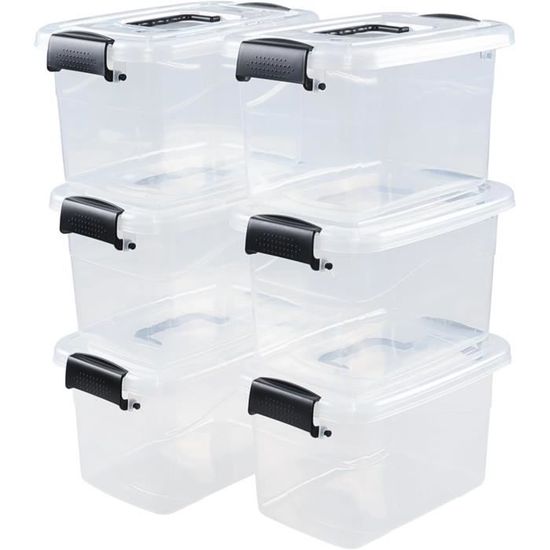 30 Mini Boîtes De Rangement Transparentes Wusboo 5.5x5.5x2 Cm - Avec Couvercle, Empilables - Pour Perles, Vis, Bijoux