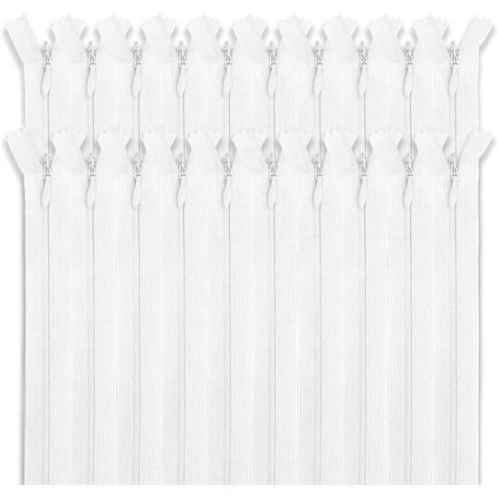 Lot De 100 Fermetures éclair - Tailles De 12 à 22 Cm - Polyester - Fabriqué En France