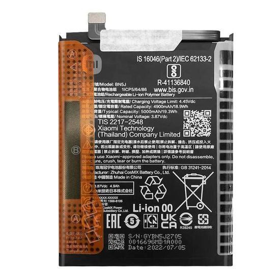 Batterie Compatible BN5J Pour Xiaomi Redmi Note 12 5G + Outils - Neuf Sous Blister, Marque Générique