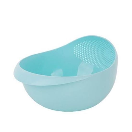 Égouttoir à Riz Et Légumes - Tamis Plastique Blanc - Accessoire Cuisine Pratique