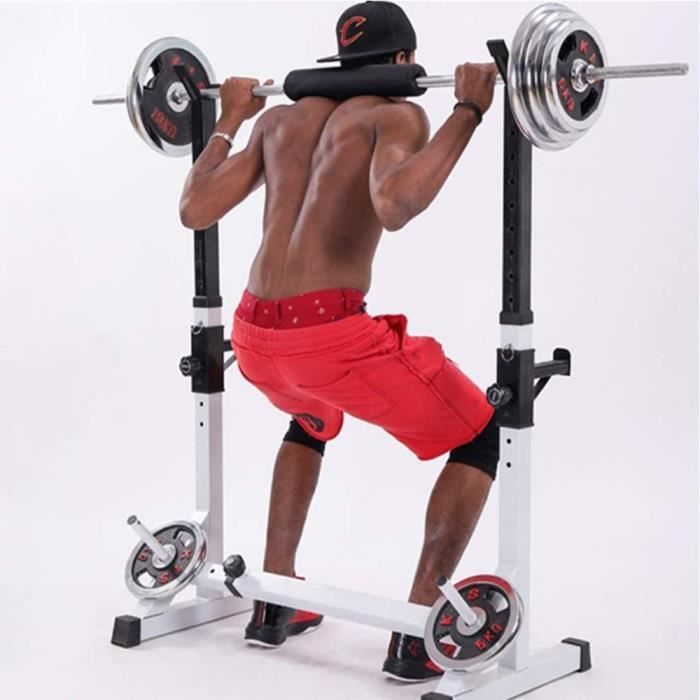 Bilingda® Squat Rack de Rangement 12 niveaux de réglages Support de Squat Réglable Pour Haltères