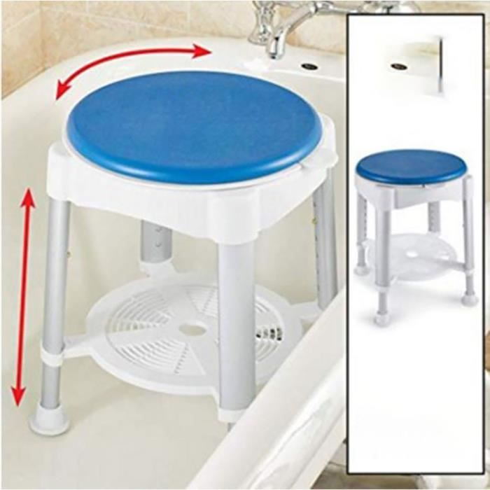 Tabouret de salle de bain pivotant à hauteur réglable KIT QUINCAILLERIE MEUBLE ke152