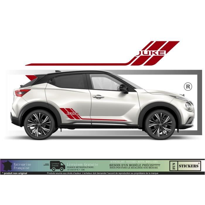 Nissan Juke Bandes latérales - ROUGE - Kit Complet - Tuning Sticker Autocollant Graphic Decals