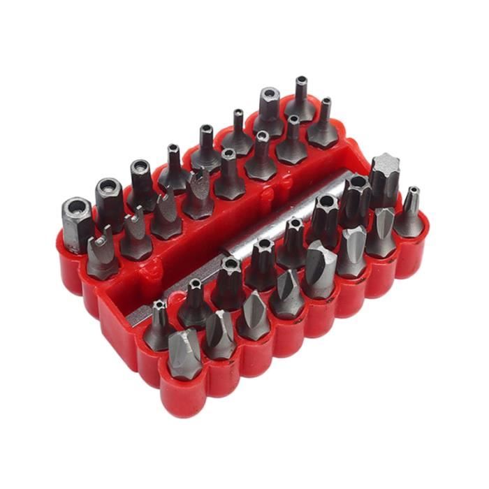 33 pièces prise de bit Durable Premium CR-V de haute qualité pratique Kit de de ensemble de de pour CLE TORX - CLE MALE ETOILE