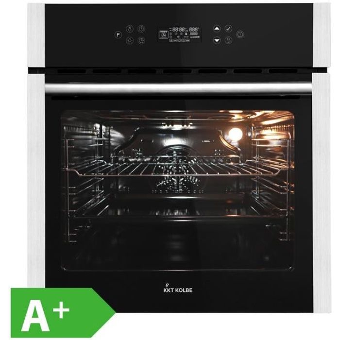 Four encastré, contrôle par capteur (60cm, acier inoxydable, 70 l, air chaud, nombreux programmes de chauffage et automatiques)