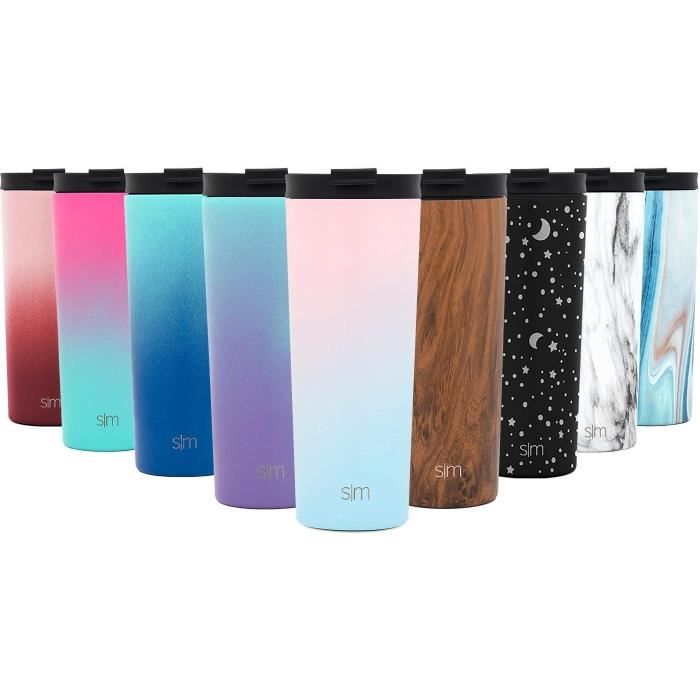 710 ML Classic Tasse à Café Isolée - Mug Bouteille d'eau Isotherme Acier Inoxydable Gourde INOX Deux Tons: Taffy Douce