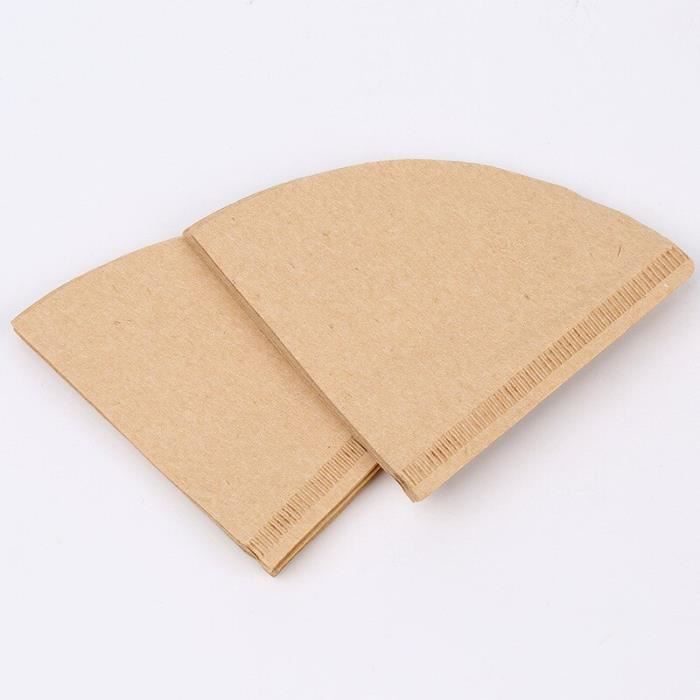 40 pièces-paquet en forme de V café filtre papier délicat non blanchi Original en bois goutte à goutte papier jetable ca W13058