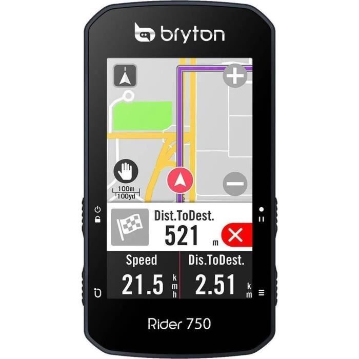 Compteur de vélo & GPS Bryton Rider 750 E - noir/noir - TU