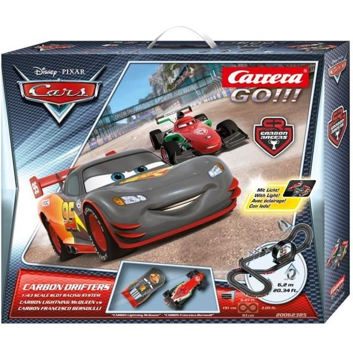 Circuit Carrera Go!!! Disney / Pixar - Carbon Drifters à l'échelle 1/43
