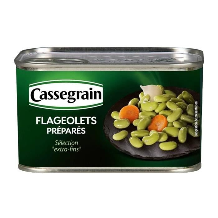 Cassegrain Flageolets Cuisinés Extra Fins 400g (lot de 5)
