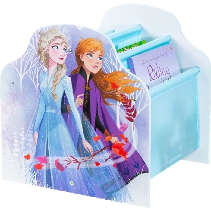 Disney La Reine des Neiges - Bibliothèque à pochettes pour enfants - Rangement de livres pour chambre d’enfant
