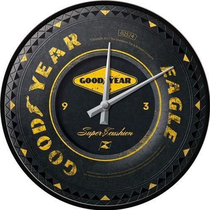 Horloge murale vintage : Pneu Goodyear