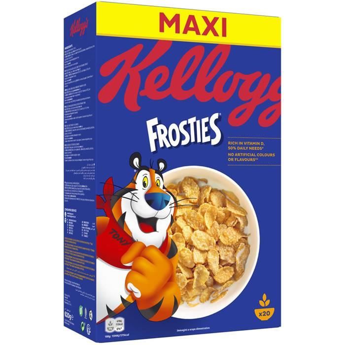 Cafe Moulu - LOT DE 4 - KELLOGG'S FROSTIES - Pétales de Maïs glacés au sucre 620 g