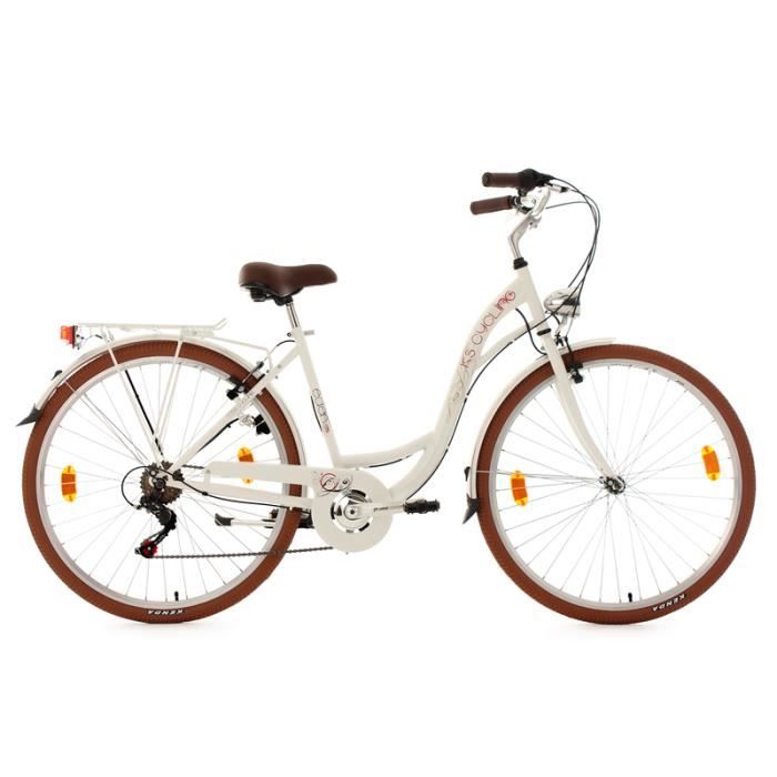 Vélo pour dame 28'' Eden blanc TC 48 cm KS Cycling