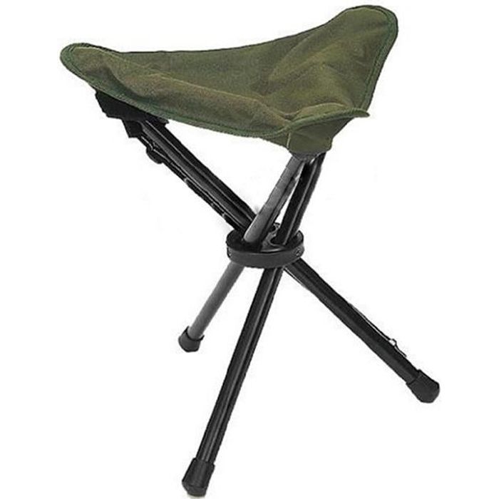 TREPIED / SIEGE DE REPOS 3 PIEDS ALU PLIANT VERT OLIVE