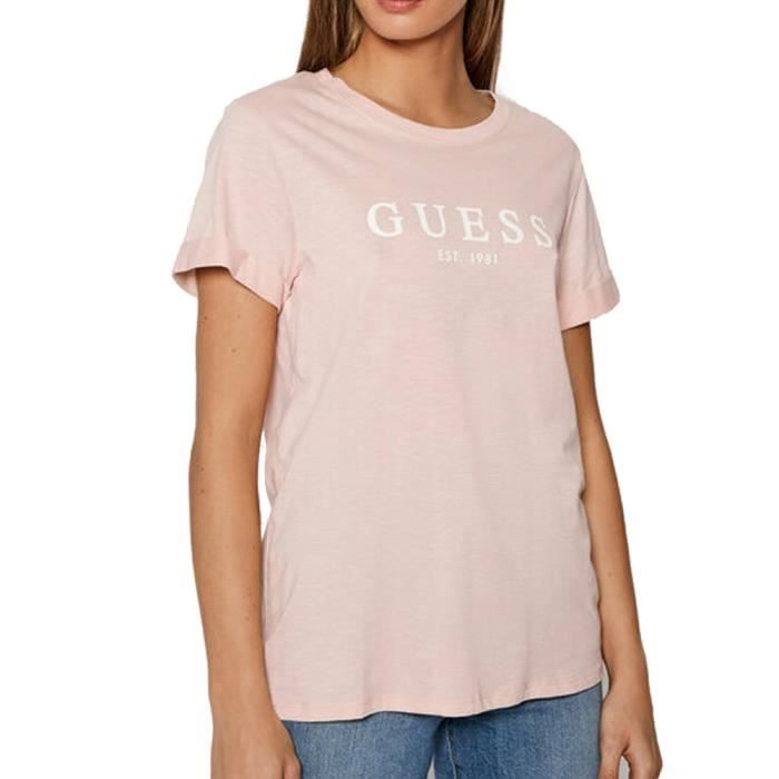 T-shirt Rose Femme Guess 1981
