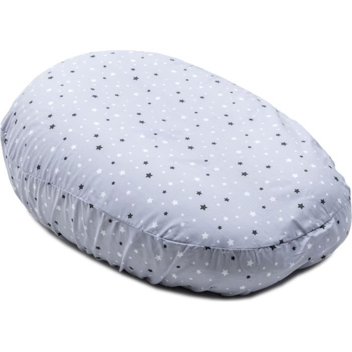 P'TIT LIT Charlotte pour coussin d'allaitement - Étoiles - Bleu
