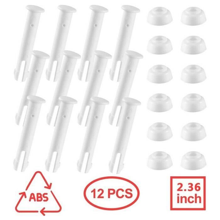 12 pcs 6cm Goupilles en Plastique pour Joints de Piscine pour Intex 10ft-12ft avec Joints en Caoutchouc pour série 28270-28273