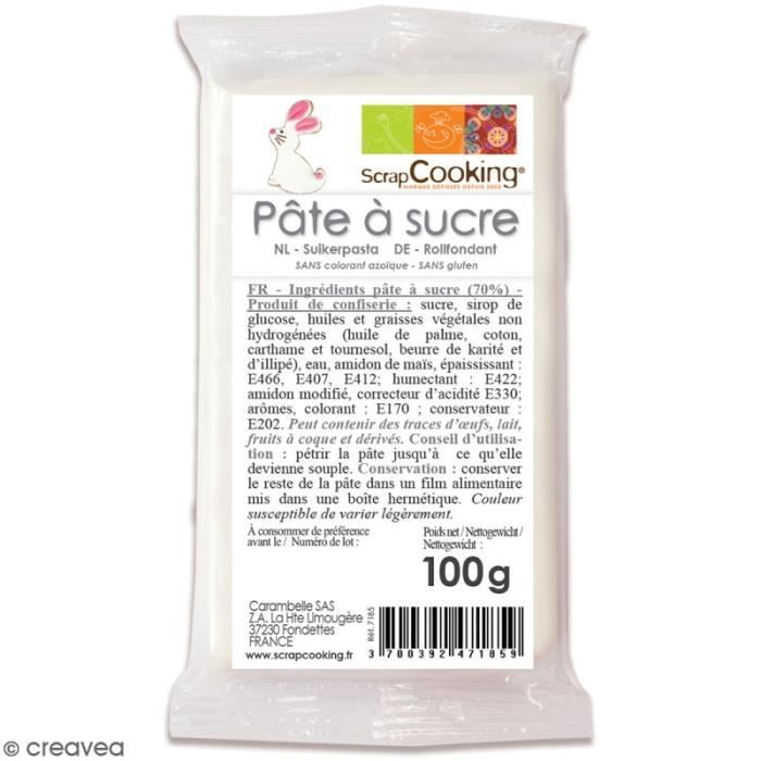 Pâte à sucre Blanche - 100 g
