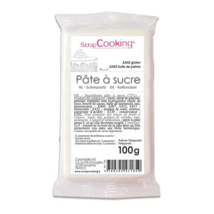 Pâte à sucre Blanche - 100 g