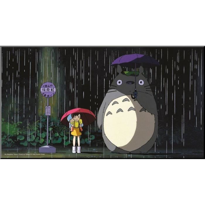 GHIBLI Tableau en Bois (38x21cm) - TOTORO ARRET DE BUS (ref. SGL07)