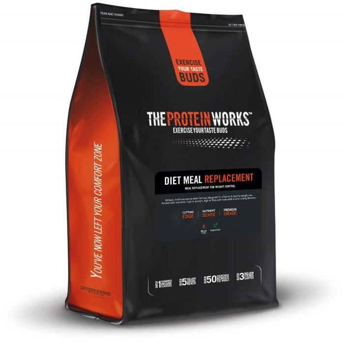 The Protein Works Diet Meal Replacement, Complément Alimentaire, Chocolat Onctueux, 1kg - POWDIETMRPCHO1KG