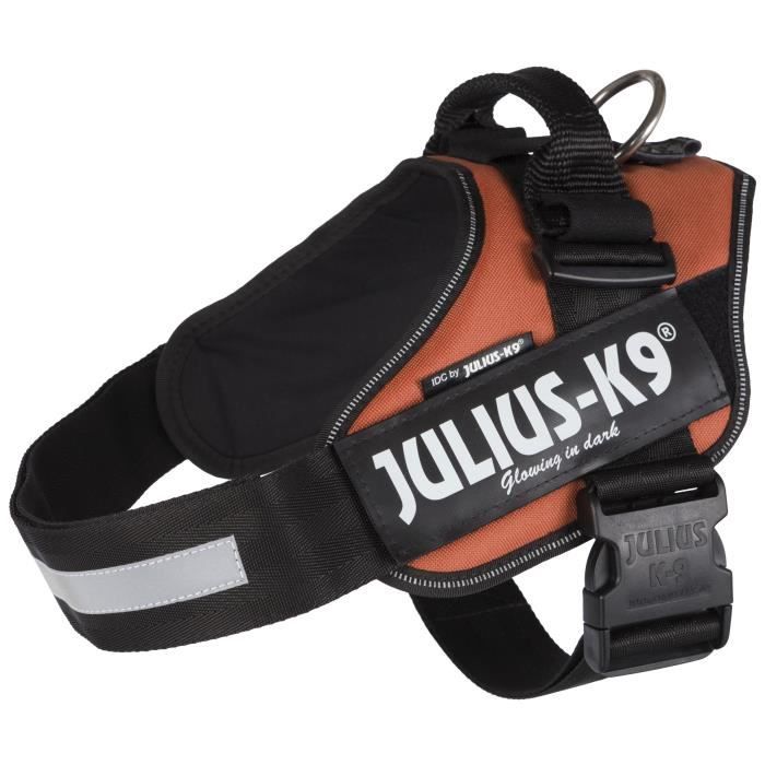 JULIUS-K9 Harnais Power IDC - 1 - L : 63-85 cm-50 mm - Orange cuivré - Pour chien