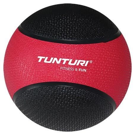 TUNTURI Medicine Ball - 3kg - Rouge / Noir