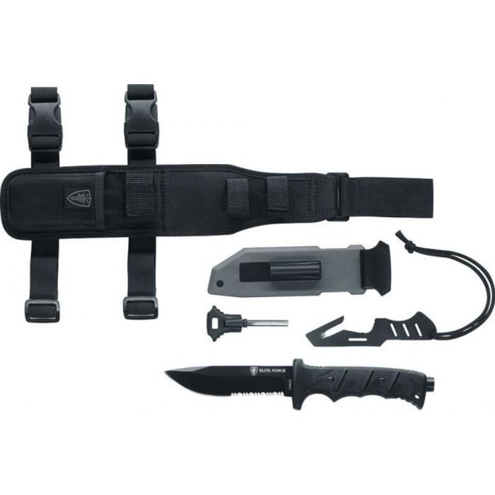 Couteau droit Elite force ef 703 kit de survie