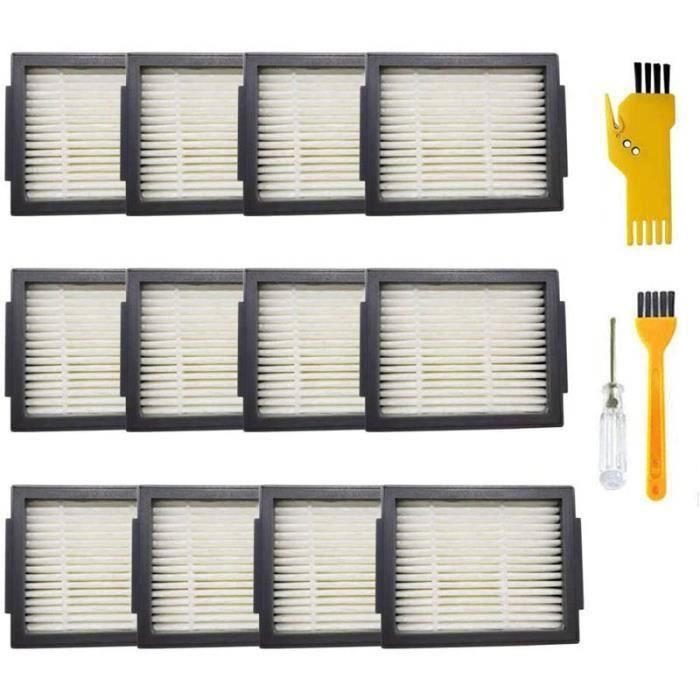 YW26952-Filtres de pièces de Rechange pour iRobot Roomba i7 + E5 E6 E7 Robot Aspirateur Kit Accessoire 12 Pcs