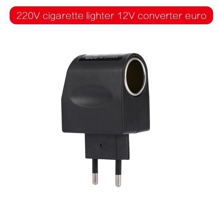 PRISE ALLUME-CIGARE Voiture Allume-cigarette Adaptateur convertisseur Commutateur Alimentation 110V-220V AC à 12V DC EU Plug - CWU