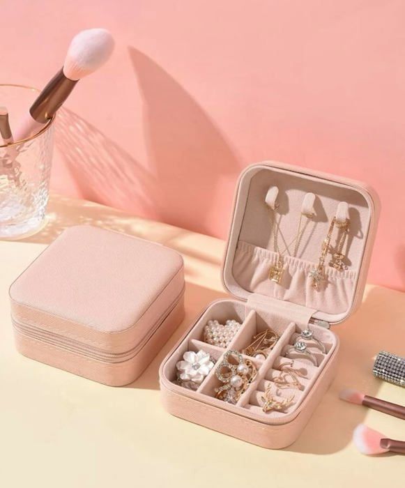 Boîte à Bijoux En Bois Avec Couvercle - Organisateur Pour Boucles D'oreilles, Colliers, Bracelets