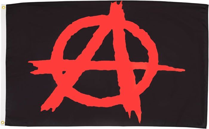 Drapeau ANTIFA 150x90 Cm - Noir Et Rouge - Matière Polyester - Neuf