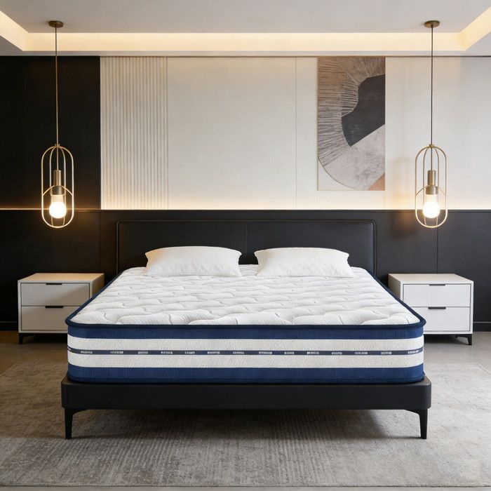 Matelas - YIDATONG - HYBRID 28cm - 140x200 cm - Ressorts ensachés - Mousse mémoire & latex