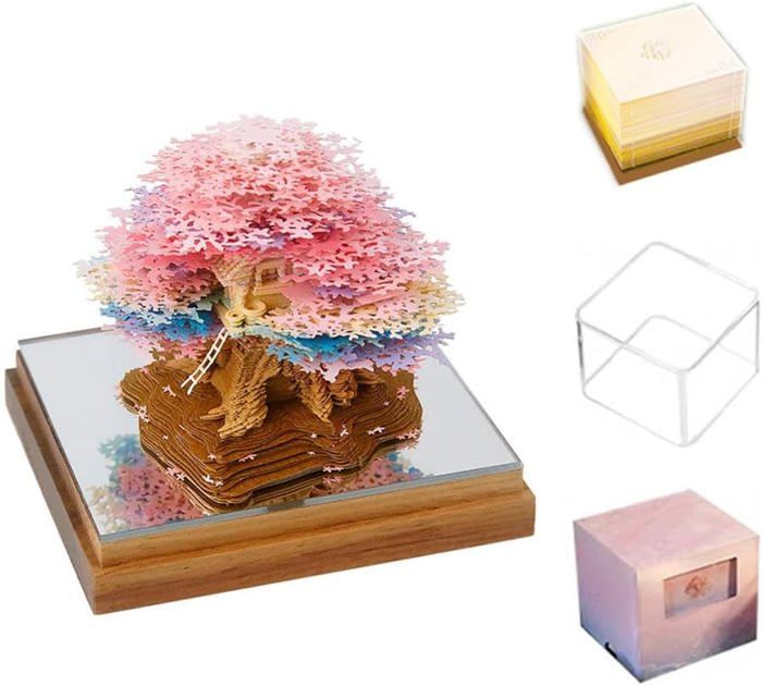 Calendrier 3D 2026 En Forme De Cabane Fleurie - Détachable, Avec Porte-stylo - Décoration Bureau, Maison - Cadeau Original