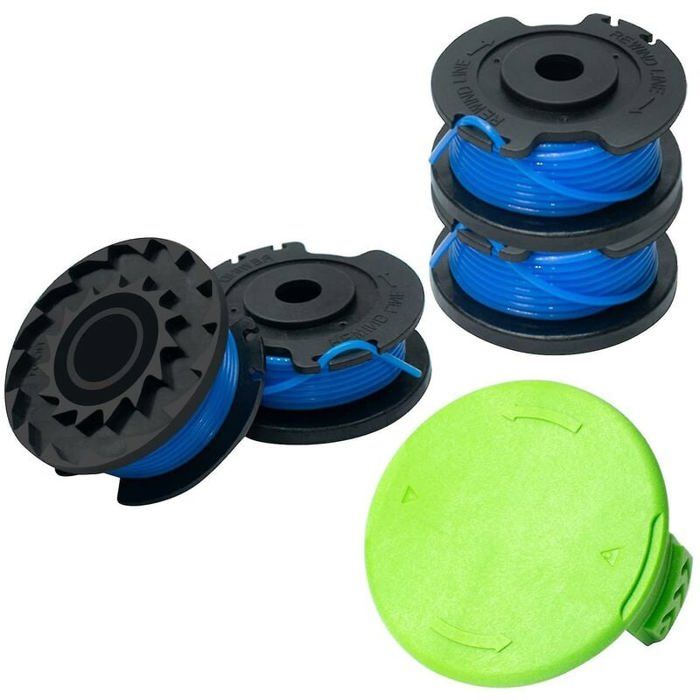 3 Bobines De Fil De Rechange Pour Débroussailleuse Greenworks 24V | Compatible G24LT, G24LT30M | Nylon Haute Résistance 1,65 Mm - 14