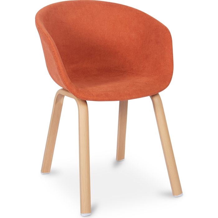 Chaise de salle à manger design avec accoudoirs Orange