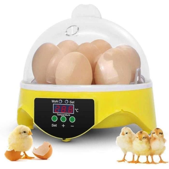 Comparer les prix de Incubateur dœufs - YYV - Mini 7 Œufs - Automatique - Contrôle de température - Ventilateur intégré